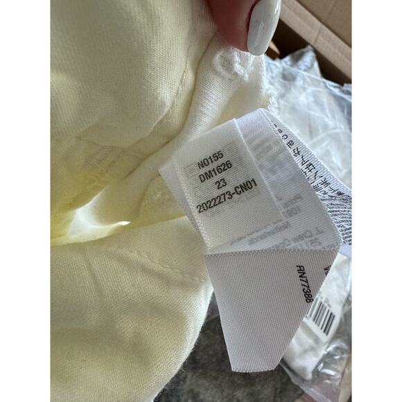 Madewell Harlow White Denim Mom High Rise Pleated Shorts Cotton Women Sz 23 NWT - Picture 7 of 10